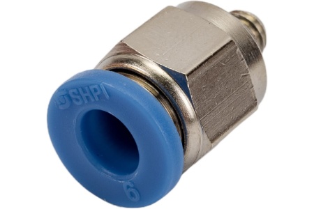 Фитинг цанговый прямой с наружной резьбой M5x0.8 для трубки диаметром 6 мм SHPI PC 06-M5