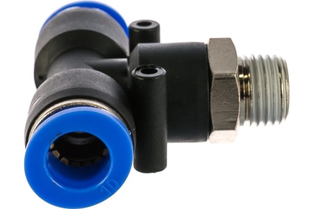 Фитинг Т-образный с наружной резьбой (10 мм; 1/4") для пластиковых трубок ROCKFORCE RF-SPB10-02