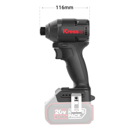 Винтоверт аккумуляторный бесщеточный ударный KRESS KUB61.9, 20В, 230 Нм, без АКБ и ЗУ, коробка