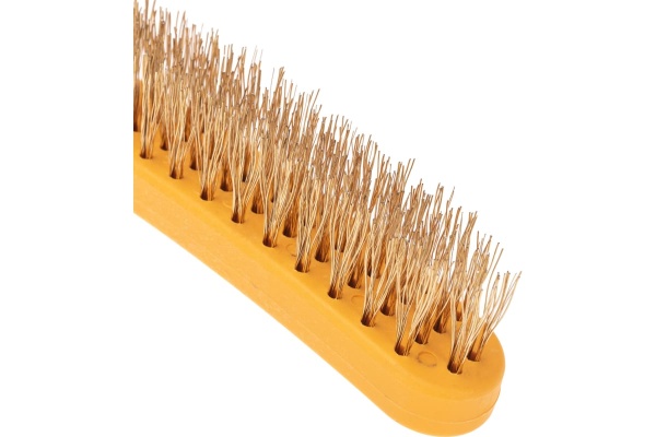 Щетка по металлу KRANZ с пластиковой ручкой, 4 ряда, 260 мм KR-91-1236