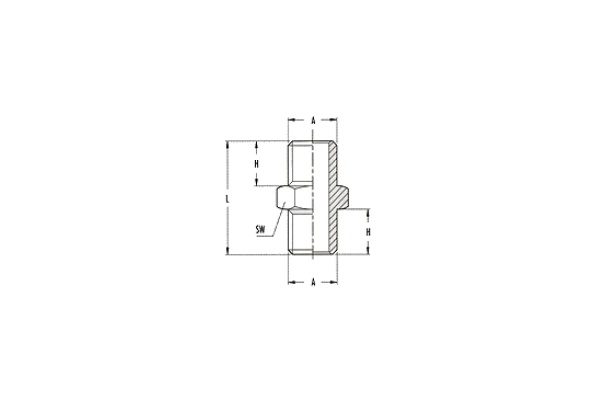 Переходник папа 1/4" - папа 1/4" (блистер) 1221/3 290/5 M1/4*M1/4 GAV 38957