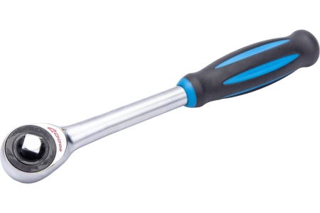 Трещотка HOEGERT TECHNIK 1/2, 72T, сталь CrMo, с крутящейся ручкой HT1R372