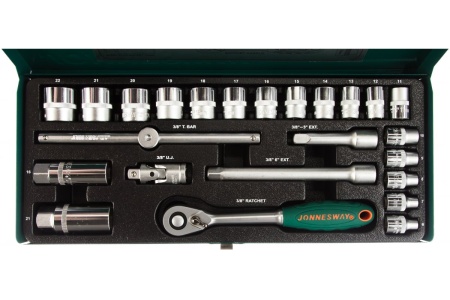 Набор торцевых головок 3/8"DR 6-22 мм Jonnesway S04H3125S