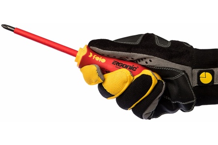 Диэлектрическая крестовая отвертка Felo Ergonic PH 2X 100 41420390