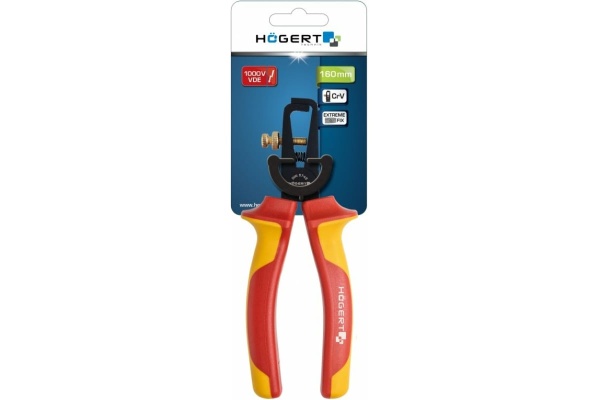 Изолированные клещи для зачистки проводов HOEGERT TECHNIK 160 мм 1000 V HT1P931