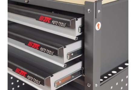 Инструментальная тележка (3 секции, серая, на колесах, с открытым отсеком) JTC 5516