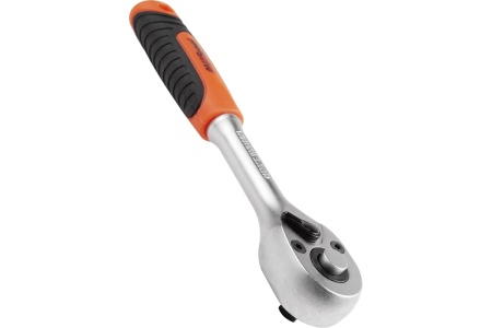 Трещотка 1/4 дюйма, 72 зуба, 155 мм, с двухкомпонентной ручкой AV Steel  AV-508621