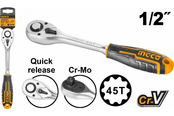 Трещоточный ключ INGCO 1/2" INDUSTRIAL HRTH0812 Трещоточный ключ INGCO 1/2" INDUSTRIAL HRTH0812