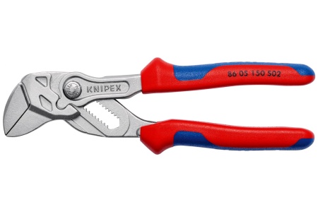 Переставные клещи-ключ Knipex 27 мм (1"), 150 мм, Cr-V, хром, 2-к рукоятки, KN-8605150S02
