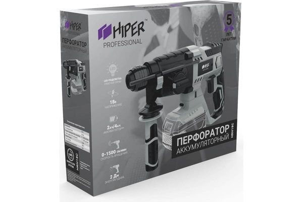 Аккумуляторный перфоратор Hiper HRH18C