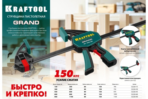 Пистолетная струбцина KRAFTOOL GP-900/85 32226-90 Пистолетная струбцина KRAFTOOL GP-900/85 32226-90