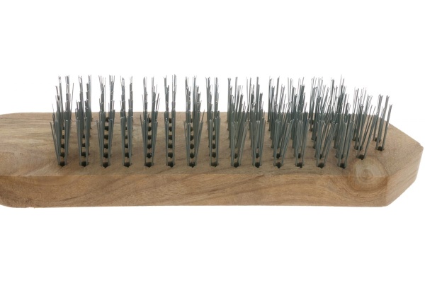 Проволочная щетка, 6 рядов проволоки, деревянная рукоятка Top Tools 14A606