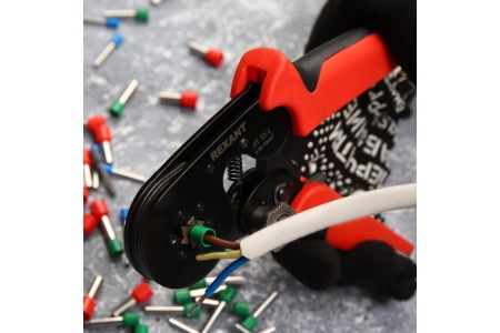 Кримпер для обжима штыревых наконечников REXANT HT 10-6 0.08-10.0 кв.мм с регулятором усилия 12-3210-1