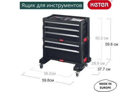 Ящик для инструментов Keter 5 DRAWERS TOOL CHEST SET блок из 5 секций для инструмента 17199301