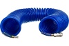 Шланг спиральный синий с быстросъемными соединениями профи (15 м; 8х12 мм; 20 бар) Pegas pneumatic 4913
