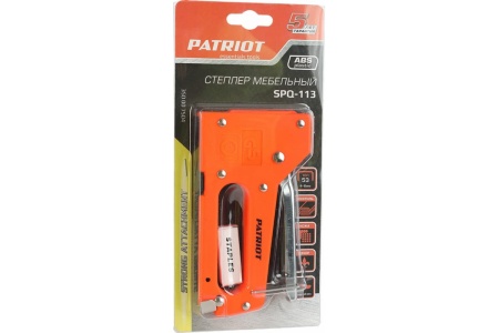 Степлер PATRIOT SPQ-113, пластиковый корпус, скобы 4-8мм, 100 шт в комплекте 350007504