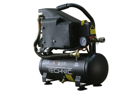 Компрессор POWER TECHNIC коаксиальный, 220В, 1250Вт, 170 л/мин, ресивер 8 л ACD170/008