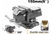 Поворотные тиски с наковальней INGCO 150мм HBV086