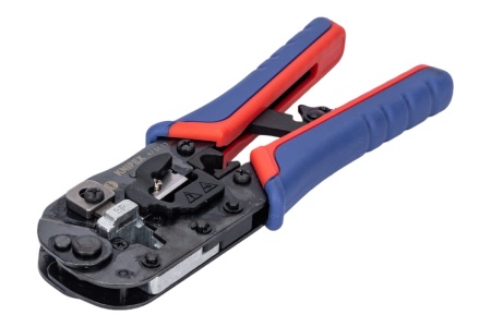 Пресс-клещи для штекеров RJ 45 Knipex 3-в-1, кол-во гнёзд: 1, 8-пин 8P8C, резка и зачистка кабеля, 190 мм KN-975113
