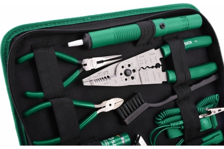 Набор инструмента для электротехнических работ Sata 28 предметов, чехол 03760