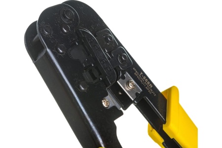 Обжимной универсальный инструмент Cablexpert с фиксатором для витой пары и тел.линии T-568R