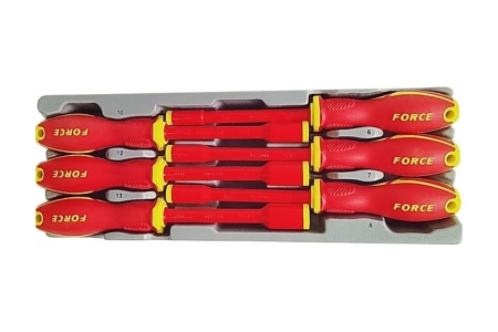 Набор диэлектрических 6-ти гранных отвёрток-головок FORCE 20612N