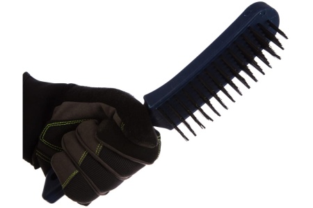 Кордщетка (ручная, 6-рядная, стальная, 280 мм) КОБАЛЬТ 248-672