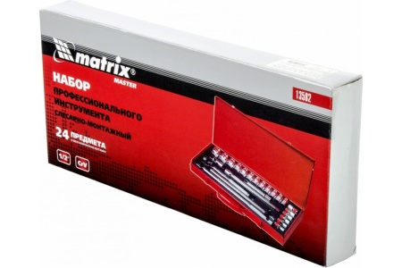 Автомобильный набор инструмента с квадратом 1/2" MASTER MATRIX 13582