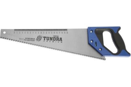 Ножовка по дереву ТУНДРА 2К рукоятка, 3D заточка, каленый зуб, 7-8 TPI, 400 мм 5155403