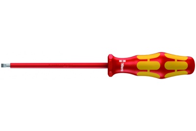 Отвёртка диэлектрическая Wera, VDE, SL 0.6х3.5х100 мм, WE-006110