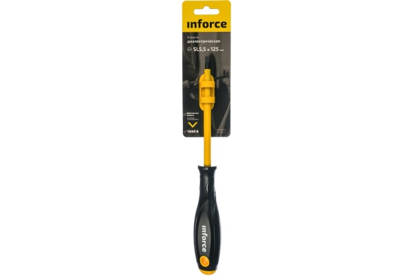 Диэлектрическая отвертка SL5,5х125мм Inforce 06-09-79