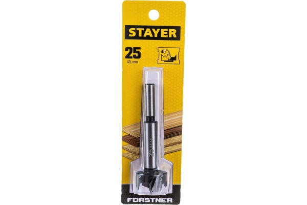 Сверло Форстнера STAYER Forstner по дереву 25 мм 29985-25_z01