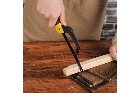 Ножовка-ручка по металлу DELI DL353112 300мм (полотно 250мм, алюминиевый корпус, прорезиненная рукоять) 123656