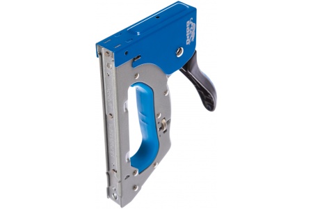 Металлический степлер Барс 3 в 1 регулировка удара двухкомпонентная рукоятка тип скобы 53 300 500 6-14 мм 40004