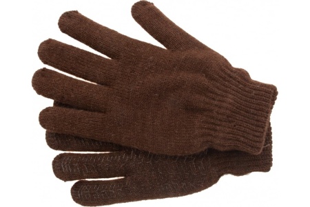 Трикотажные двойные перчатки Сибртех верблюжья и овечья шерсть, ПВХ покрытие 68635