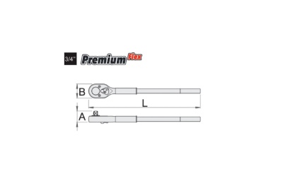 Трещотка Unior 3/4" L=500мм 24 зуба 3838909027371