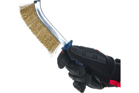 Кордщетка (ручная, стальная латунированная), 240 мм) КОБАЛЬТ 248-733