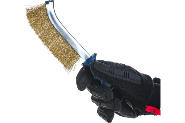 Кордщетка (ручная, стальная латунированная), 240 мм) КОБАЛЬТ 248-733