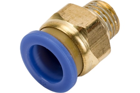 Фитинг цанговый прямой металлический 12 мм, наружная резьба 1/4" ARMA CF M1/4-12