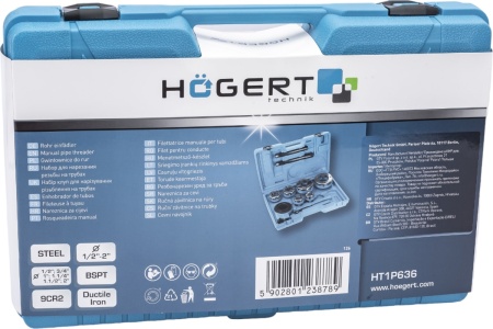 Набор клуппов для нарезания резьбы HOEGERT TECHNIK 1/2 - 2 HT1P636