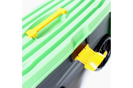 Ящик-подставка HELEX на колесах, 4в1, зеленый/черный H835