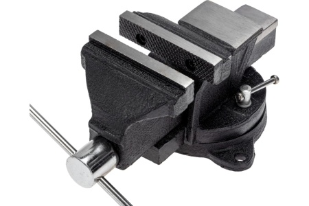 Тиски KRANZ слесарные 100мм, поворотные, с наковальней KR-12-5101