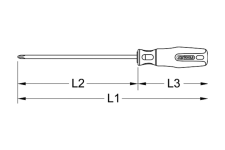 Отвертка KS Tools VDE 1000V 80 мм PH1 117.0524