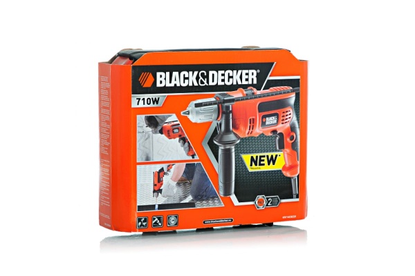Ударная дрель Black+DECKER KR 714 CRESK