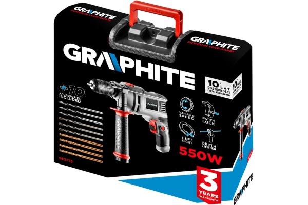 Ударная дрель GRAPHITE 58G735