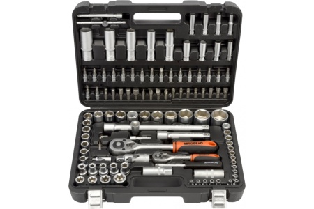 Набор головок торцевых и вставок АвтоDело 1/2" 1/4" DR 108 предметов 39818 10608