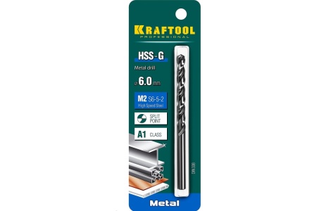 Сверло по металлу HSS-G сталь М2 (6х93 мм) Kraftool 29651-6