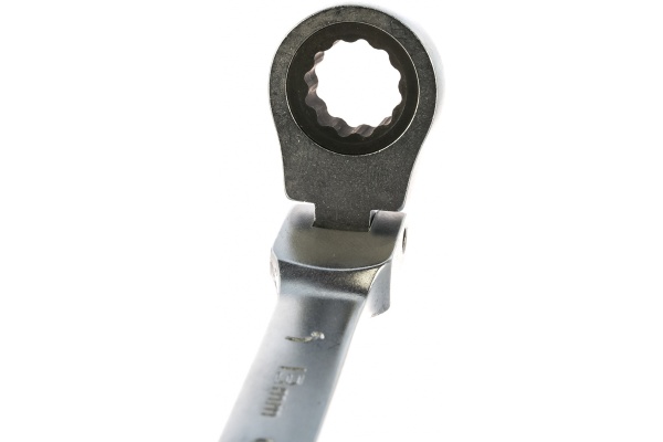 Комбинированный трещоточный ключ ROCKFORCE с подвижной головкой 13мм RF-75713F