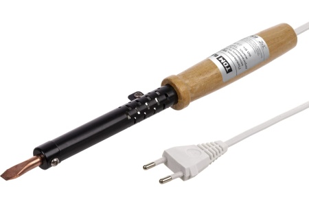 Паяльник TDM ПД-60, ЭПСН, мощность 60 Вт, 230 В, деревянная ручка, плоское жало, Гранит SQ1025-0403