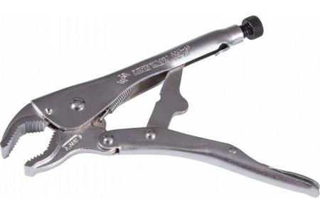 Зажим KING TONY с фиксатором 250 мм, с закругленными губками 6013-10R